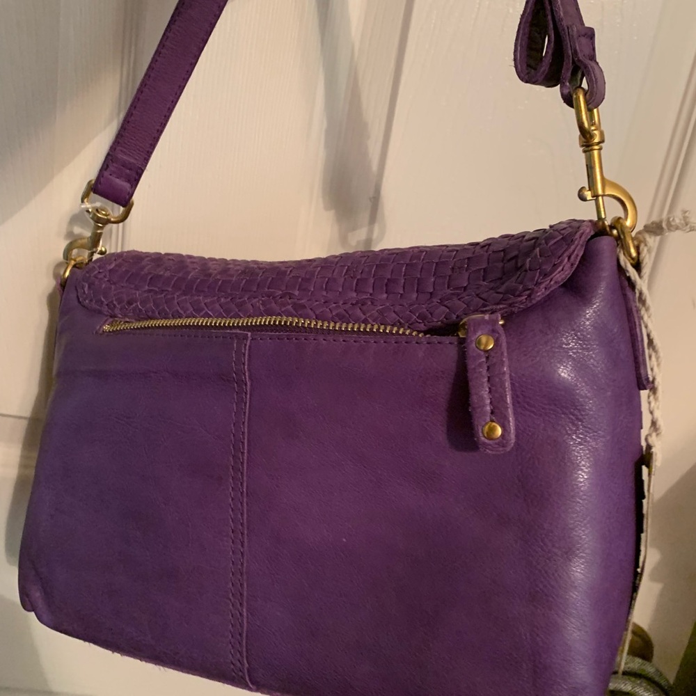 American Leather Co Purple Woven Shoulder/ crossbody Bag 🌺 - Picture 2 of 14